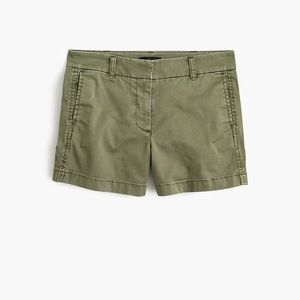 J Crew 4" stretch chino short Olive Sand
